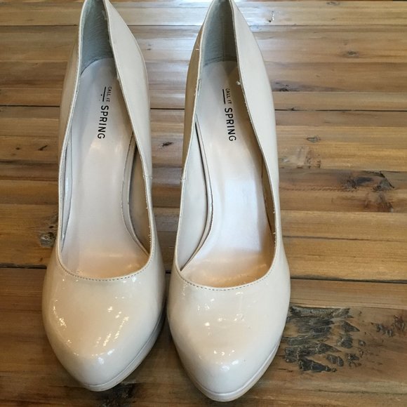 Call it Spring Patent Nude Heels - Picture 4 of 9